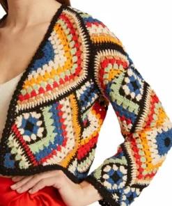Alice + Olivia Anderson Cropped Crochet Cardigan -Alice + Olivia Sales unnamed file 1491