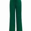 Alice + Olivia Dylan High-Waist Pintuck Trousers Black