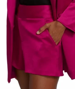 Alice + Olivia Cady High-Waist Satin Shorts -Alice + Olivia Sales unnamed file 1507