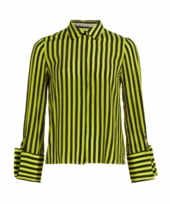 Alice + Olivia Willa Striped Silk Blouse