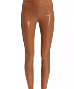 Alice + Olivia Maddox Vegan Latex Leggings Black -Alice + Olivia Sales unnamed file 151