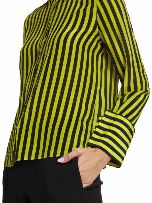 Alice + Olivia Willa Striped Silk Blouse 6 Alice + Olivia Willa Striped Silk Blouse - Image 6
