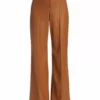 Alice + Olivia Dylan Wide-Leg Vegan Leather Pants Camel