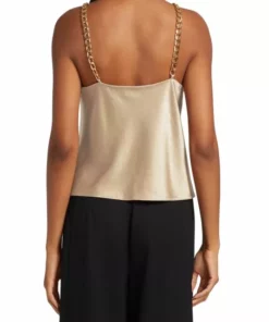 Alice + Olivia Harmon Chain-Strap Satin Tank -Alice + Olivia Sales unnamed file 1546