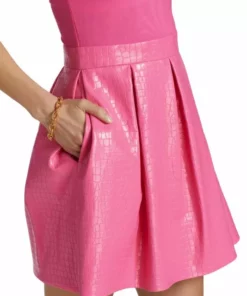 Alice + Olivia Chara Croc-Embossed Party Dress -Alice + Olivia Sales unnamed file 1554