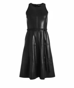 Alice + Olivia Leandra Vegan Leather Midi-Dress