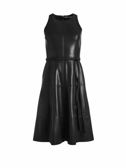 Alice + Olivia Leandra Vegan Leather Midi-Dress 1 Alice + Olivia Leandra Vegan Leather Midi-Dress