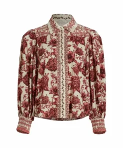 Alice + Olivia Tiffie Floral Blouse