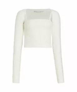 Alice + Olivia Luetta Crop Top Citron