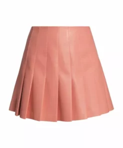 Alice + Olivia Carter Vegan Leather Pleated Miniskirt