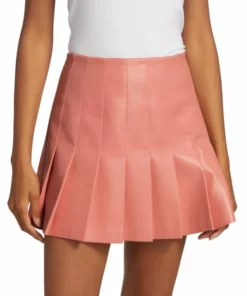 Alice + Olivia Carter Vegan Leather Pleated Miniskirt -Alice + Olivia Sales unnamed file 1644
