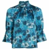 Alice + Olivia Launa Floral Bell-Sleeve Blouse