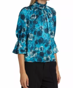 Alice + Olivia Launa Floral Bell-Sleeve Blouse -Alice + Olivia Sales unnamed file 1666