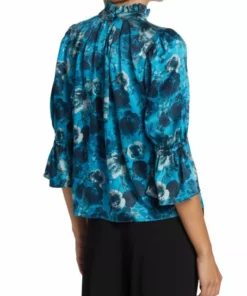 Alice + Olivia Launa Floral Bell-Sleeve Blouse -Alice + Olivia Sales unnamed file 1667