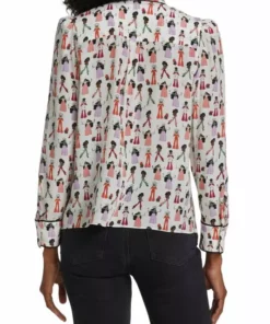 Alice + Olivia Jeannie Tieneck Silk Blouse -Alice + Olivia Sales unnamed file 1692