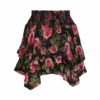 Alice + Olivia Zarya Floral Asymmetric Miniskirt