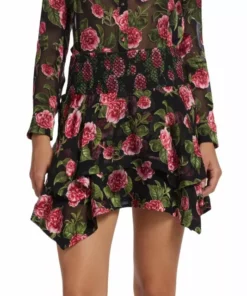 Alice + Olivia Zarya Floral Asymmetric Miniskirt -Alice + Olivia Sales unnamed file 1711