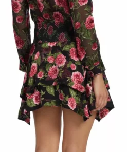 Alice + Olivia Zarya Floral Asymmetric Miniskirt -Alice + Olivia Sales unnamed file 1713