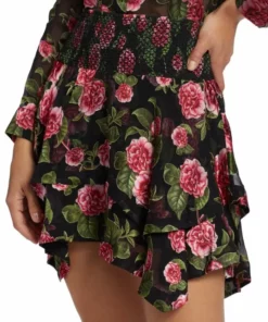 Alice + Olivia Zarya Floral Asymmetric Miniskirt -Alice + Olivia Sales unnamed file 1714