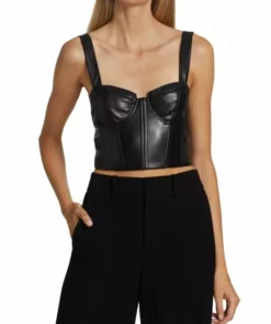 Alice + Olivia Jeanna Vegan Leather Bustier Top -Alice + Olivia Sales unnamed file 1736