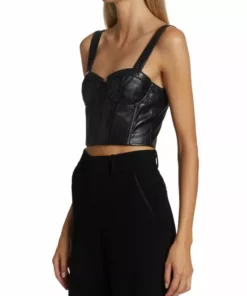 Alice + Olivia Jeanna Vegan Leather Bustier Top -Alice + Olivia Sales unnamed file 1737