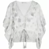 Alice + Olivia Sharita Embroidered Kaftan Top