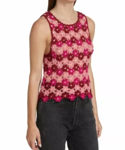 Alice + Olivia Reva Flower Crochet Shell Top -Alice + Olivia Sales unnamed file 1744