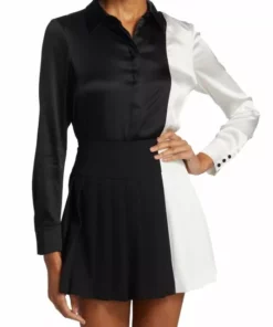 Alice + Olivia Willa Combo Silk Shirt -Alice + Olivia Sales unnamed file 1757