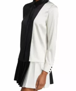 Alice + Olivia Willa Combo Silk Shirt -Alice + Olivia Sales unnamed file 1758