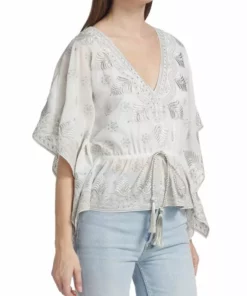 Alice + Olivia Sharita Embroidered Kaftan Top -Alice + Olivia Sales unnamed file 177