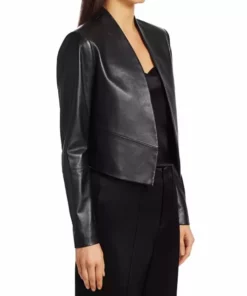 Alice + Olivia Harvey Open Leather Jacket Black -Alice + Olivia Sales unnamed file 1775
