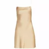 Alice + Olivia Harmony Draped Slip Mini Dress Nude