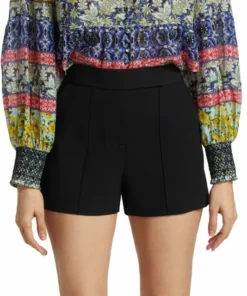 Alice + Olivia Dylan High-Rise Pintucked Shorts -Alice + Olivia Sales unnamed file 1805