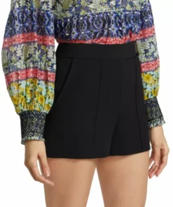 Alice + Olivia Dylan High-Rise Pintucked Shorts -Alice + Olivia Sales unnamed file 1806