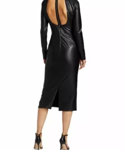 Alice + Olivia Delora Vegan Leather Bodycon Midi Dress -Alice + Olivia Sales unnamed file 1814