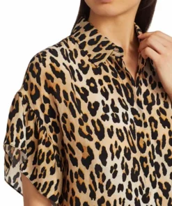 Alice + Olivia Jude Ruffle-Sleeve Leopard Shirtdress -Alice + Olivia Sales unnamed file 1821