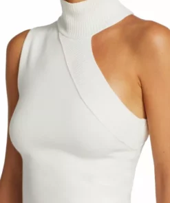 Alice + Olivia Kiki Multi-Stitch Cutout Tank Top Black -Alice + Olivia Sales unnamed file 1834