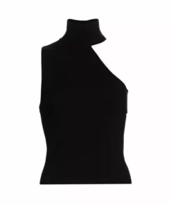 Alice + Olivia Kiki Multi-Stitch Cutout Tank Top Black -Alice + Olivia Sales unnamed file 1835
