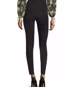 Alice + Olivia Maddox Suede Leggings Black -Alice + Olivia Sales unnamed file 1851