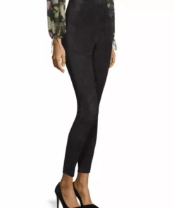 Alice + Olivia Maddox Suede Leggings Black -Alice + Olivia Sales unnamed file 1852