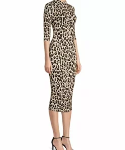 Alice + Olivia Delora Leopard Bodycon Dress