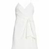 Alice + Olivia Katie Tie Wrap Mini Dress