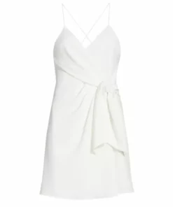 Alice + Olivia Katie Tie Wrap Mini Dress