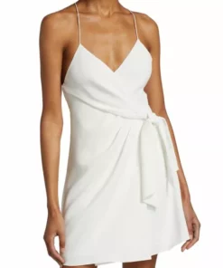 Alice + Olivia Katie Tie Wrap Mini Dress -Alice + Olivia Sales unnamed file 1922