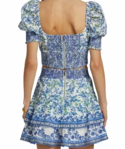 Alice + Olivia Crawford Floral Smocked Cotton Crop Top -Alice + Olivia Sales unnamed file 1960