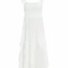 Alice + Olivia Jocelyn Eyelet Cotton Midi-Dress