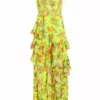 Alice + Olivia Jocelyn Tiered Ruffle Maxi Dress