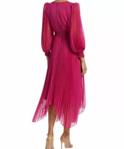Alice + Olivia Sion Pleated & Smocked Midi-Dress -Alice + Olivia Sales unnamed file 199