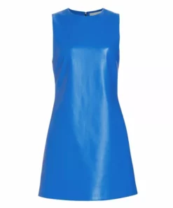 Alice + Olivia Coley Faux Leather A-Line Dress