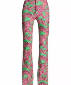 Alice + Olivia Teeny Paisley Boot-Cut Pants